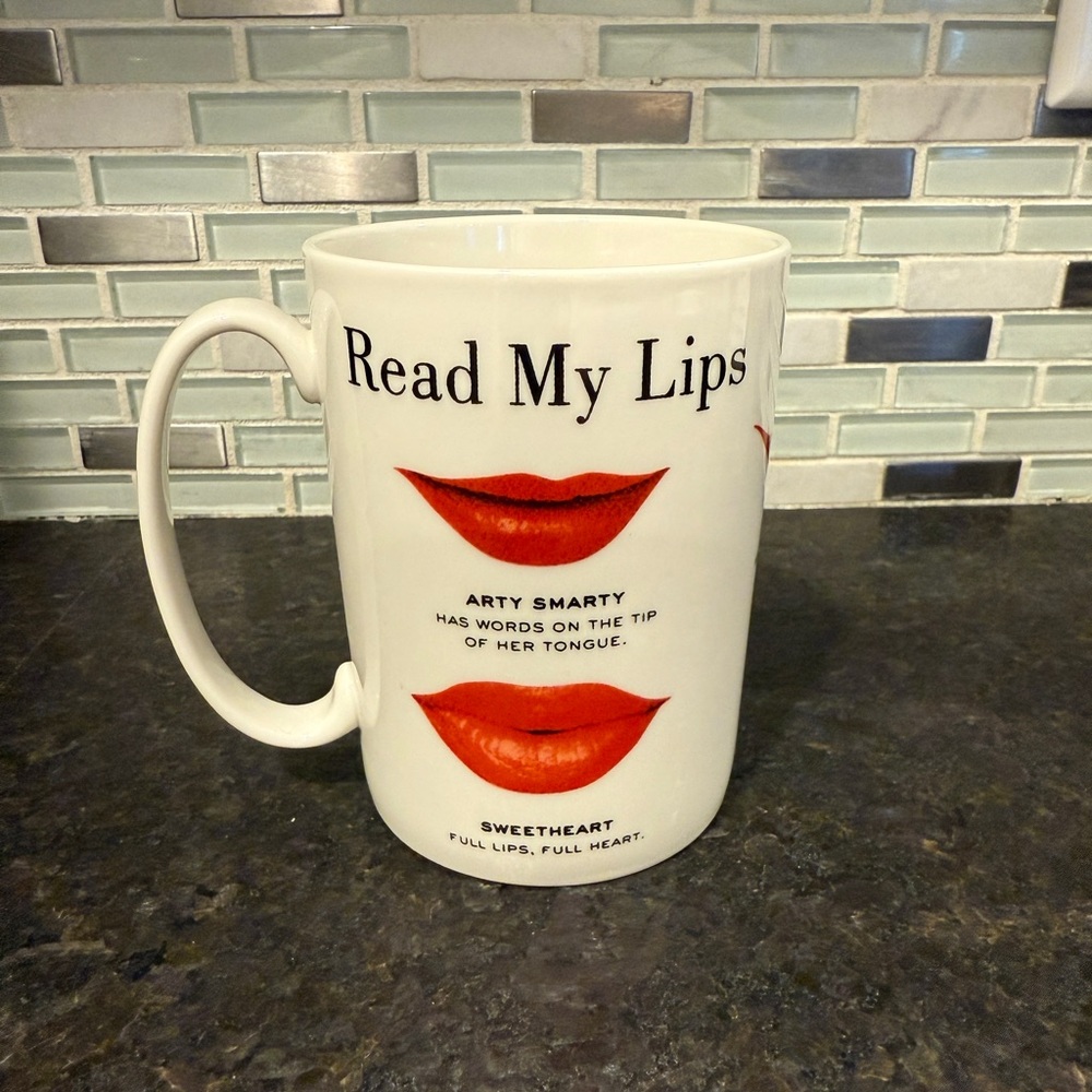 Kate Spade by Lenox Read My Lips Coffee Mug - Picture 2 of 5